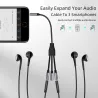 DivisorAudio splitter - 3 female to 1 male - 3.5mm jack - iPhone / Samsung / MP3 player
