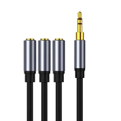 DivisorAudio splitter - 3 female to 1 male - 3.5mm jack - iPhone / Samsung / MP3 player