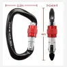 25KN Karabiner - mit Schraubverschluss - zum Wandern / Klettern / Camping