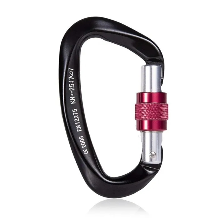 25KN Karabiner - mit Schraubverschluss - zum Wandern / Klettern / Camping