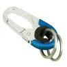 Carabiner hook - metal buckle - with double keyring