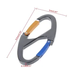 8-shaped carabiner clip - for hiking / camping