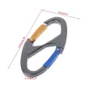 8-shaped carabiner clip - for hiking / camping
