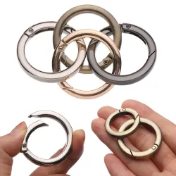 Spring O-ring buckle - round push trigger - hook - carabiner - 19mm - 25mm - 32mm - 38mm