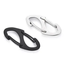 8-shaped carabiner clip - hiking - rock climbing - camping