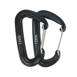 12KN Kletterkarabiner - mit Sicherheitsschloss - Kletterausrüstung