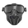 Tactical full face mask - with lenses / anti-fog fan - adjustable strap - airsoft - motocross / paintball