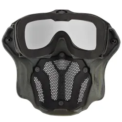 Tactisch volgelaatsmasker - met lenzen / anticondensventilator - verstelbare riem - airsoft - motorcross / paintballMilitaire