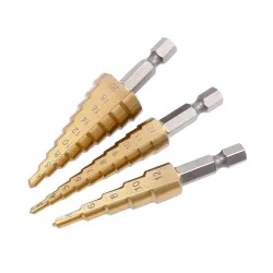 HSS titanium boor - 4-12mm / 4-20mm / 4-32mm - voor metaal / hout zagen - 3 stuksBits & boren