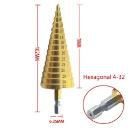 HSS titanium boor - 4-12mm / 4-20mm / 4-32mm - voor metaal / hout zagen - 3 stuksBits & boren