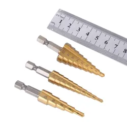 HSS titanium boor - 4-12mm / 4-20mm / 4-32mm - voor metaal / hout zagen - 3 stuksBits & boren