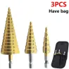 HSS titanium boor - 4-12mm / 4-20mm / 4-32mm - voor metaal / hout zagen - 3 stuksBits & boren