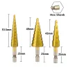 Zestaw wierteł stopniowych HSS - do drewna / metalu - 3-12mm / 4-12mm / 4-20mm 3 sztukiBity i wiertła
