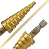 Zestaw wierteł stopniowych HSS - do drewna / metalu - 3-12mm / 4-12mm / 4-20mm 3 sztukiBity i wiertła