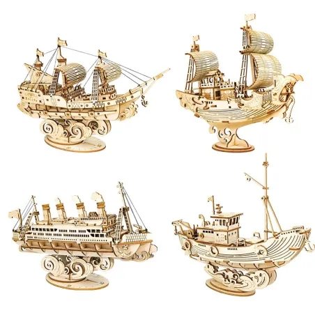 3D boot / scheepsmodel - houten puzzelHouten