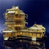 Ancient Chinese mansion - 3D wooden puzzle - with LED light