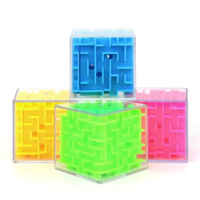 3D maze magic cube - transparent - six-sided puzzle cube - educational toy