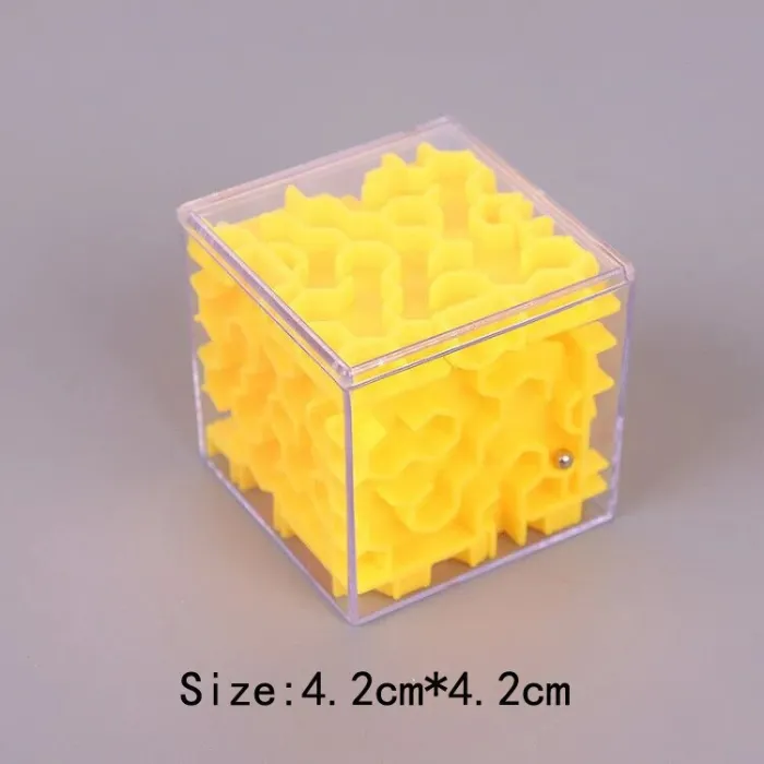 3D maze magic cube - transparent - six-sided puzzle cube - educational toy