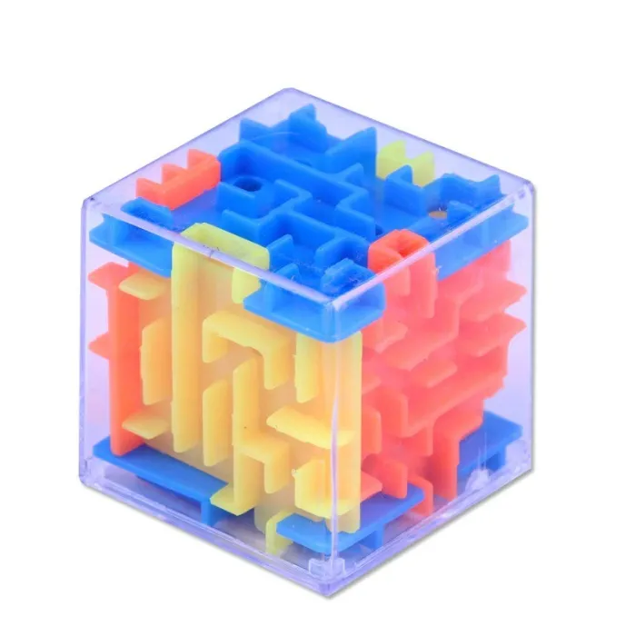 3D maze magic cube - transparent - six-sided puzzle cube - educational toy