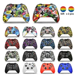 Silikonowe etui ochronne - do kontrolera Xbox One Slim - z 2 nakładkami na uchwytyKontroler