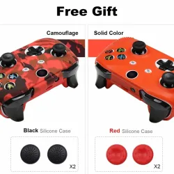 Siliconen beschermhoes - voor Xbox One Slim controller - met 2 grips kappenController