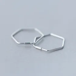 Pentagon earrings - geometric hyperbole - 925 sterling silverEarrings