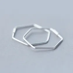 Pentagon earrings - geometric hyperbole - 925 sterling silverEarrings