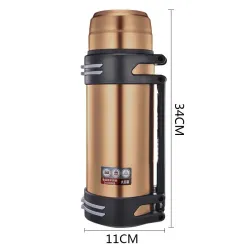 Vacuum thermos - with strap - stainless steel - large capacity - 1200L - 1600L - 2000L