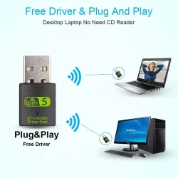 USB 2.0 - Wifi Receiver - Adapter mit Bluetooth - 600Mbps 2.4G 5G