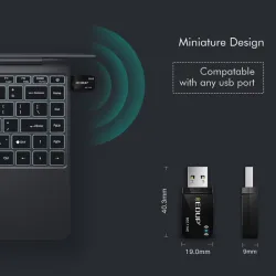 Mini wifi adapter - 1300mbps - wireless - usb