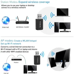 WiFi-Empfänger - Adapter - USB 3.0 - 5 GHz - 300 MBit / s / 1300 MBit / s