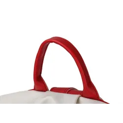 Leather backpack - shoulder bag - with openable back pocket