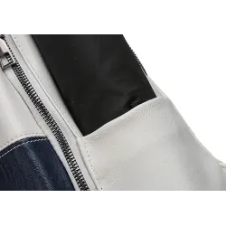 MochilasLeather backpack - anti-theft - with multiple pockets / zippers / hand straps