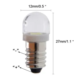 E10 - LED bulb - 3V / 6V - xenon white - 2 pieces