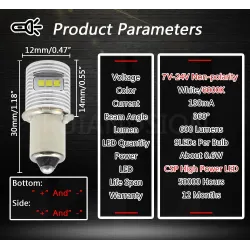P13.5S/E10 - Żarówka LED - 6000K biała - do latarki - 2 sztukiE10