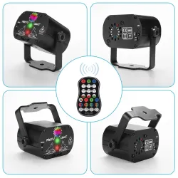 Mini discolicht - projector - LED - RGB - voor disco / feesten / bruiloftenPodium- en evenementenverlichting