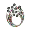 Vintage flower brooch - with colorful crystals