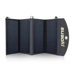 Panneau solaire - chargeur de batterie - pliable - étanche - double USB 5V/2.1A - 25W