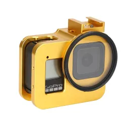 Schutzhülle GoPro Hero 8 - Aluminiumrahmen - mit UV-Linsenfilter