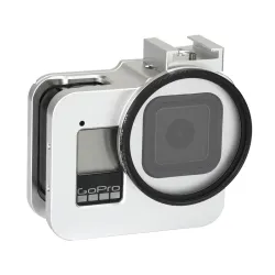 Schutzhülle GoPro Hero 8 - Aluminiumrahmen - mit UV-Linsenfilter