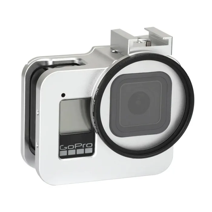 Schutzhülle GoPro Hero 8 - Aluminiumrahmen - mit UV-Linsenfilter