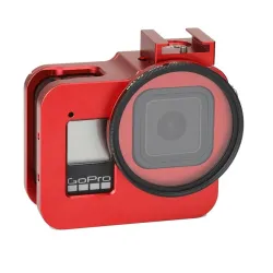 Schutzhülle GoPro Hero 8 - Aluminiumrahmen - mit UV-Linsenfilter