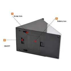 Applique solaire triangulaire - avec détecteur de mouvement PIR - 12 LED