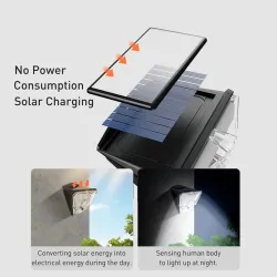 LED Solar light - outdoor wall lamp - PIR motion sensor - waterproof
