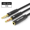 Kopfhörersplitter - Audio-AUX-Kabel - 3,5-mm-Buchse - Buchse auf 2 Stecker