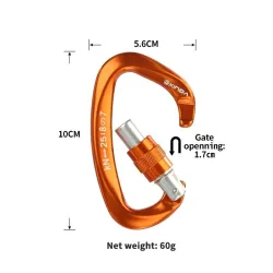 Buckle - carabiner - climbing safety equiment - rock climbing