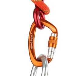 Carabiner - safety screw buckle - for climbing - camping - hiking - 25kN - 1 piece / 2 pieces / 5 pieces