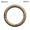 Spring O-ring buckle - round push trigger - hook - carabiner - 19mm - 25mm - 32mm - 38mm