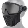 Tactical full face mask - with lenses / anti-fog fan - adjustable strap - airsoft - motocross / paintball