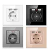 Electrical power socket - glass panel - designer